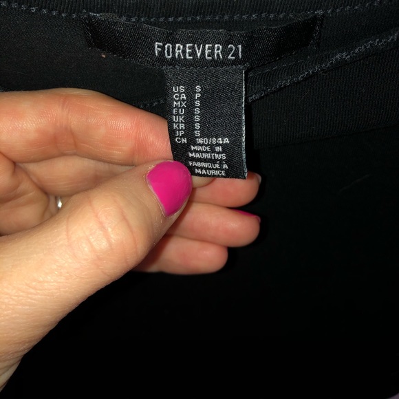 F21 black crop top small - Picture 2 of 3